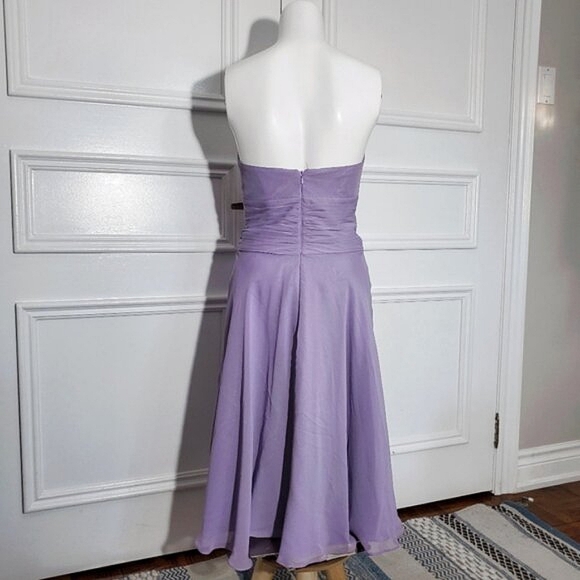 Boutique Halter Mesh Flowy Lilac Dress- Size 2 (XS-XXS Fit) - Picture 5 of 16